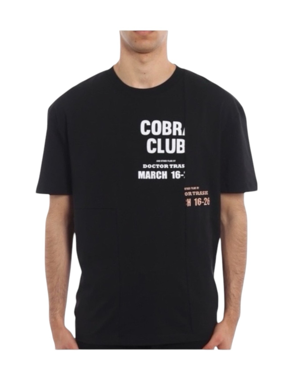 new McQ • Alexander McQueen ★ Cobra Club Patchwork Tee T Shirt ★ Black Large ★ - Picture 2 of 16